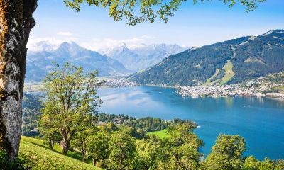 Schöne Landschaft mit Alpen und Bergsee in Österreich Schöne Landschaft mit Alpen und Bergsee in Österreich