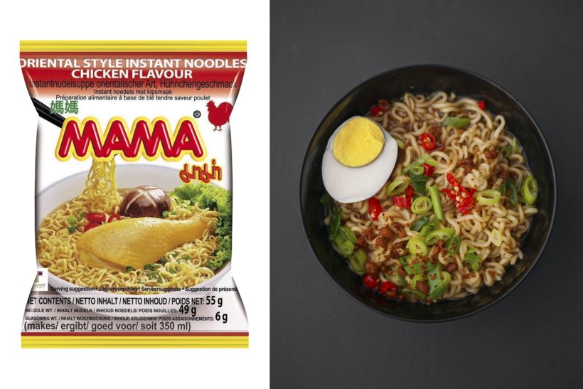 Die leckersten Sorten von MAMA Instant Noodles, Bilder: MAMA Instant Noodles auf Amazon & ikhsan baihaqi (Unsplash)