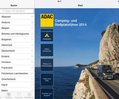 ADAC Stellplatzführer iPad