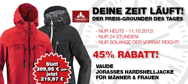 Vaude Jorasses Hardshelljacke mit 45% Rabatt