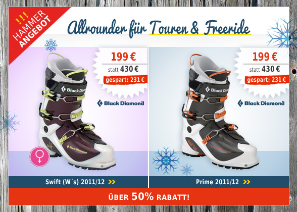 Black Diamond Prime/Swift Skistiefel über 50% günstiger