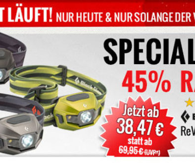 Black Diamond ReVolt im Angebot mit 45% Rabatt bei den Bergfreunden.