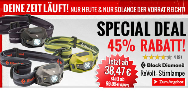 Black Diamond ReVolt im Angebot mit 45% Rabatt bei den Bergfreunden.