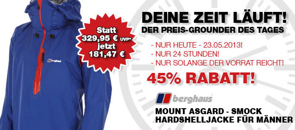 Herren-Hardshelljacke mit 45% Rabatt: Berghaus Mount Asgard Smock