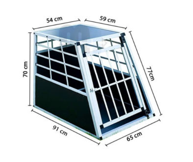 Hundetransportbox aus Alu (Single)