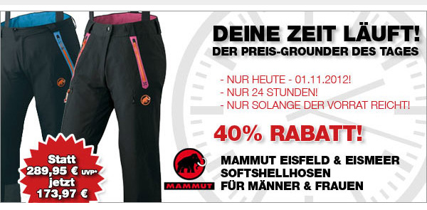 Mammut Softshellhose Eiger Extreme mit 40% Rabatt kaufen