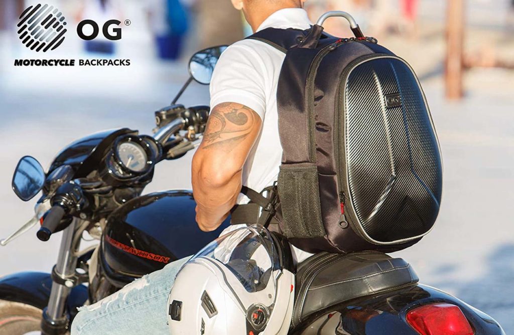 Der OG Online&Go Motorrad-Hartschalen-Rucksack ist aerodynamisch besser als viele Konkurrenten (Foto: Amazon).