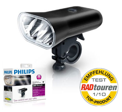 Helles LED Fahrradlicht mit StVZO Zulassung: Philips SafeRide LED