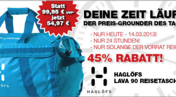 Preisgrounder Haglöfs Lava 90 Reisetasche