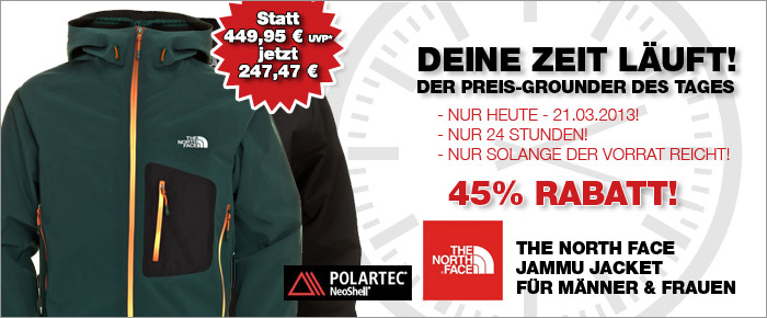 The North Face Jammu Jacket für Männer und Frauen mit 45% Rabatt