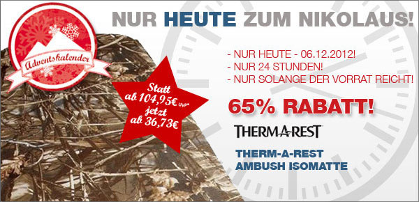 Therm-a-rest Isomatte mit 65% Rabatt beim Bergfreunde-Nikolaus