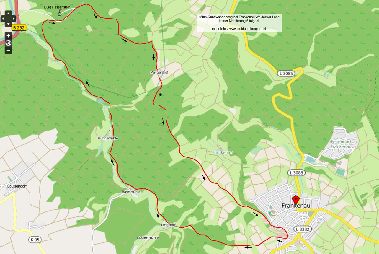 Wandern in Nordhessen: Von Frankenau zur Burg Hessenstein und zurück